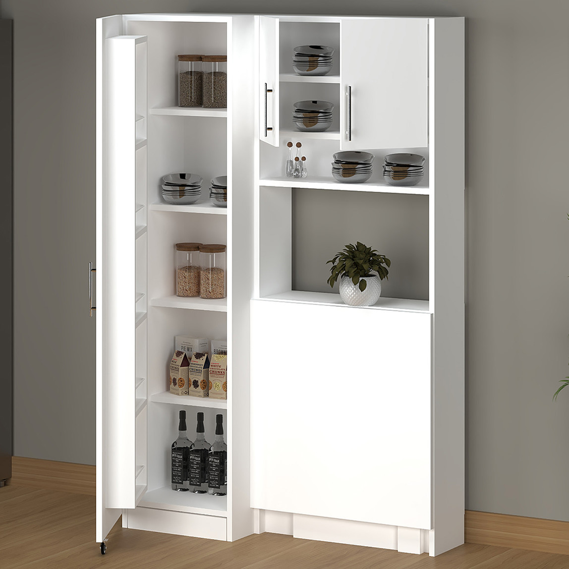    Fly Bozca Katlanır Masalı Çok Amaçlı Kiler Dolabı 