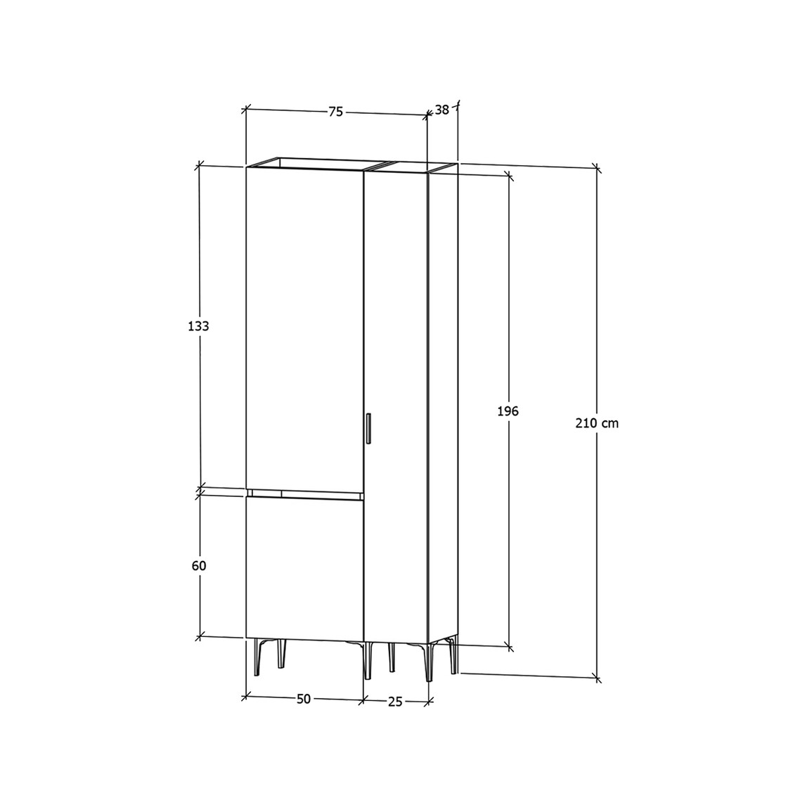    Fly Raflı Kombi Dolabı 