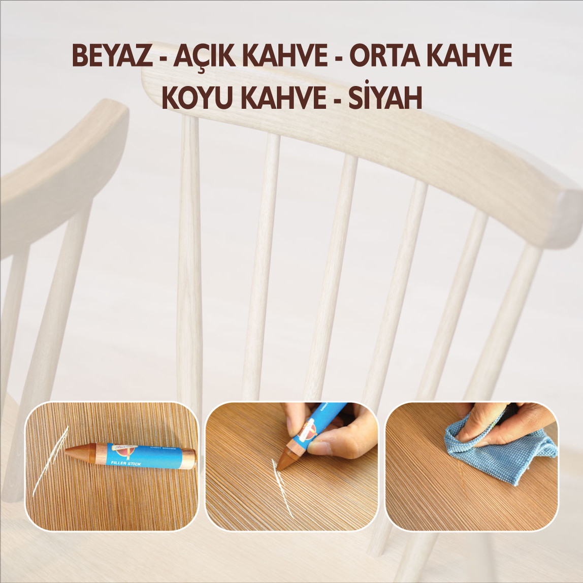    Vodaseal Ahşağ Dolgu Kalemi 5 Li Set 