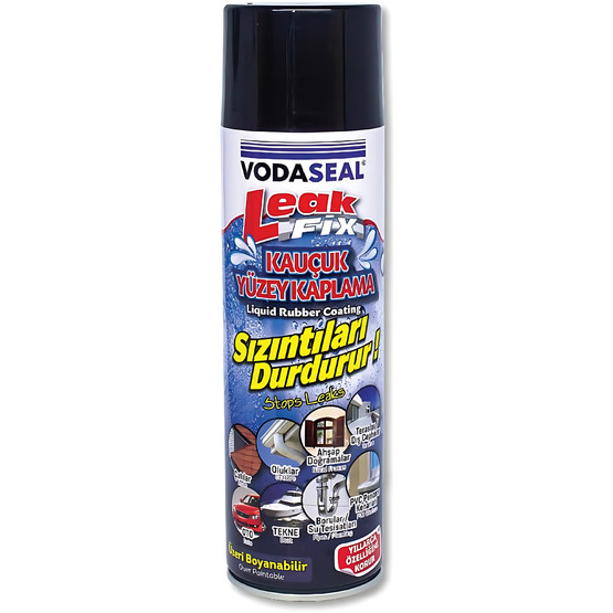 Vodaseal Leak Fix İzolasyon Spreyi Siyah Kauçuk 500ML  
