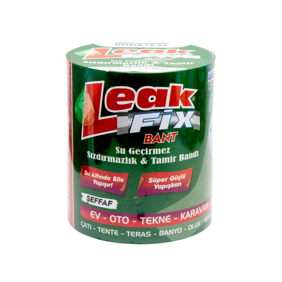    Vodaseal Leak Fix Yama Bandı Şeffaf 100MMx150CM
 