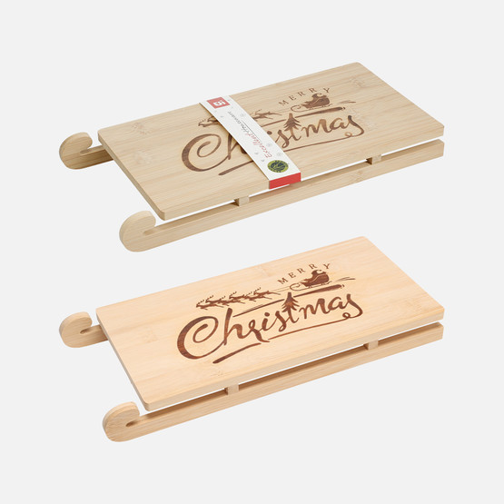 Yılbaşı Sunum Tahtası Kızaklı Tasarımlı