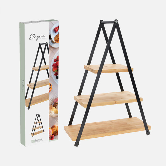 Sunum Tahtası 3 Katlı Bambu