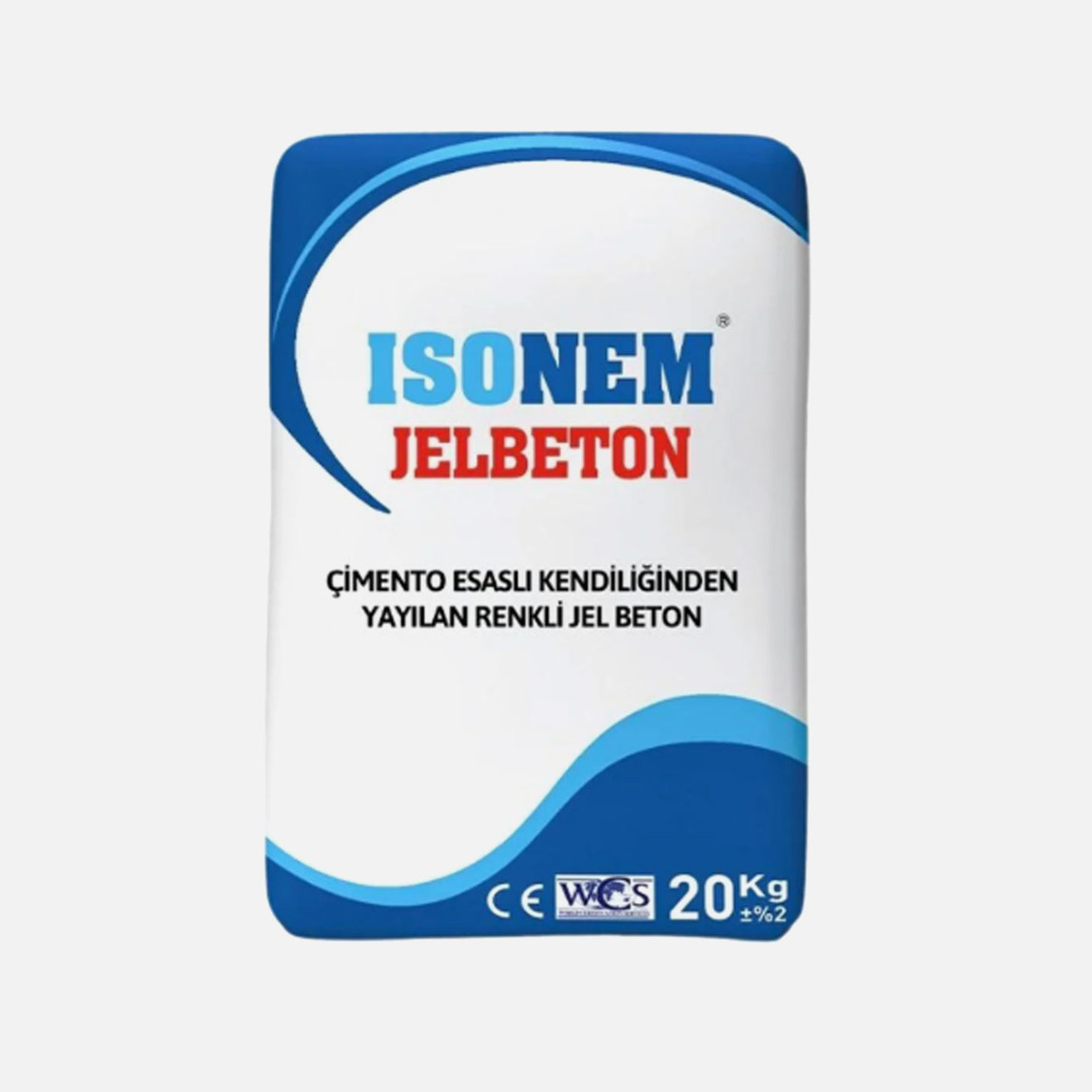    İsonem Jel Beton Çimento Esaslı Kendiliğinden Yayılan Renkli Jelbeton 20 kg Kraft Torba Mavi 
