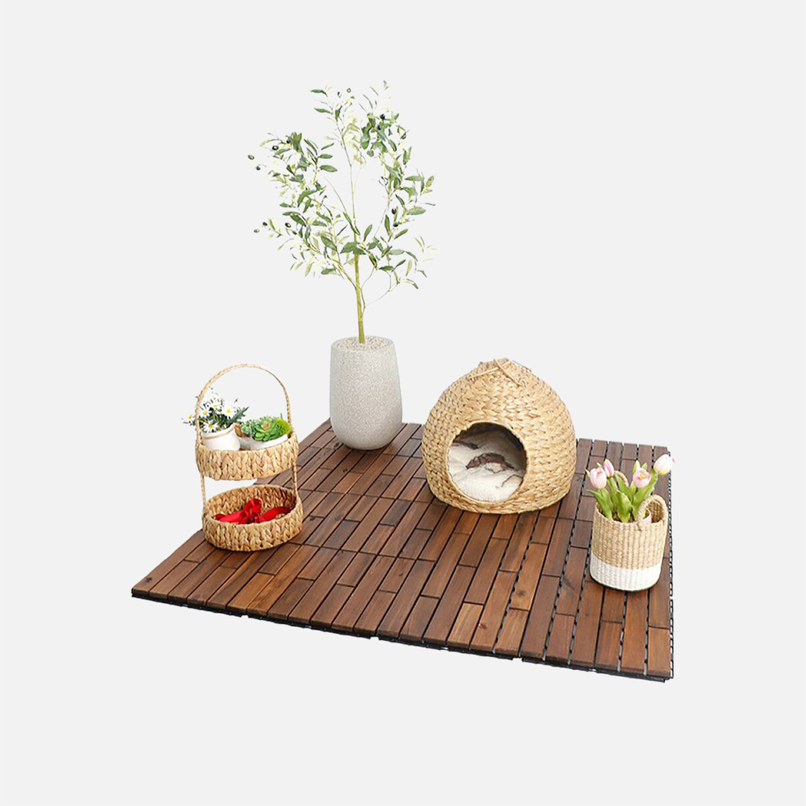    Akasya Ahşap Yer Döşemesi Kahverengi 5 Adet 30*30*2 cm

 