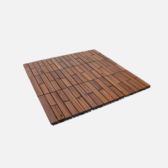 Akasya Ahşap Yer Döşemesi Kahverengi 5 Adet 30*30*2 cm

