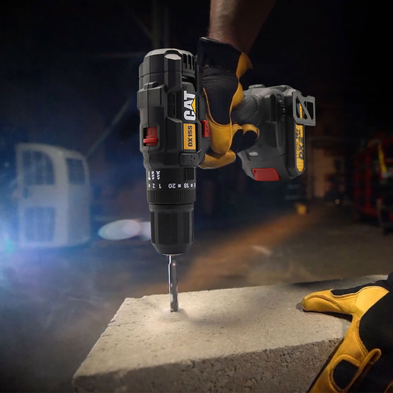 CAT DX155.1 18V Akülü Matkap ve DX3130B 18V Kömürsüz Avuç Taşlama Seti