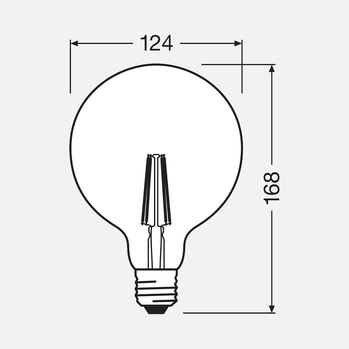    Ledvance Osram 1906 LED GL80 6,5W E27 Dim 827 
