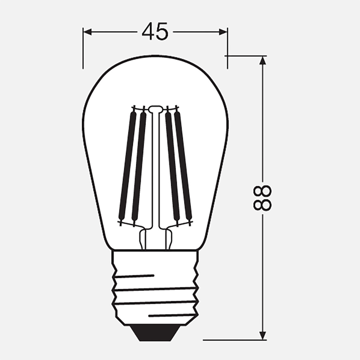    Ledvance 1906 LED Edison 4W E27 Dim 827 