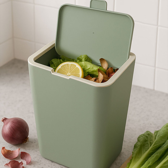 Flip Çöp Kovası Yeşil 6L