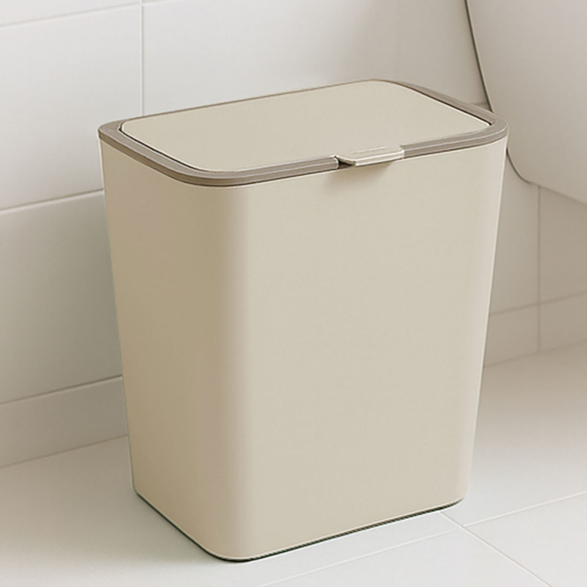    Flip Çöp Kovası Bej 6L 
