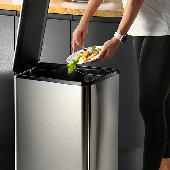 Dikdörtgen Çelik Çöp Kovası 40L