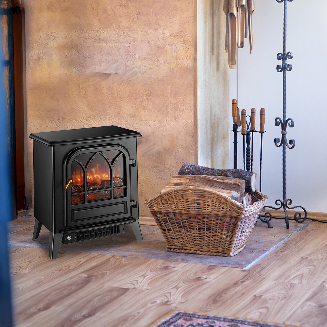    DLC Flamix Dekoratif Ayaklı Şömine 1950W 