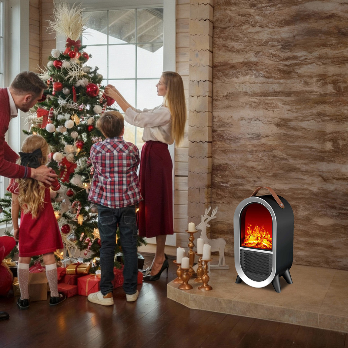    Dlc Flame Go Ayaklı Şömine 1500W 