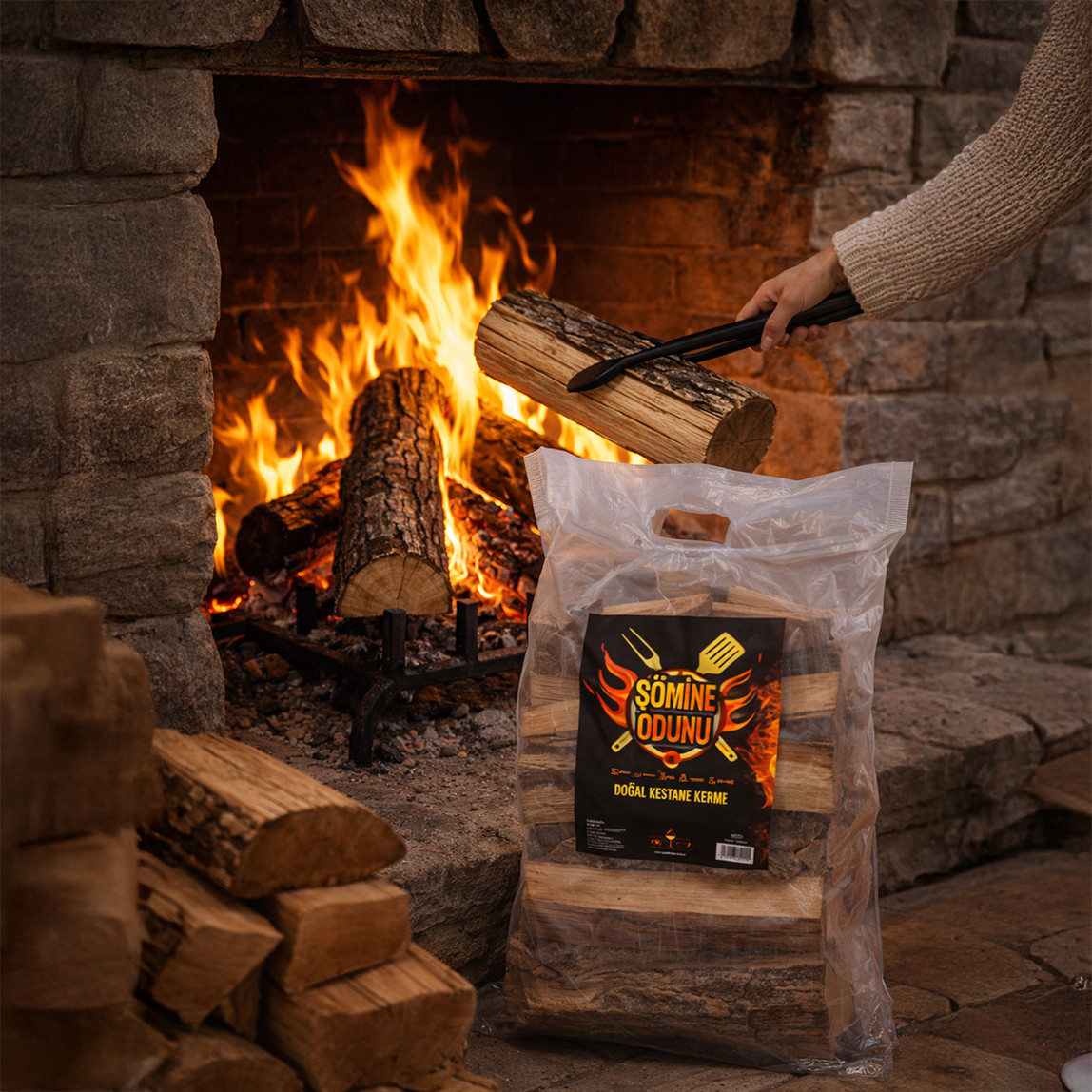    Grill Cup Şömine Odunu 15 KG  