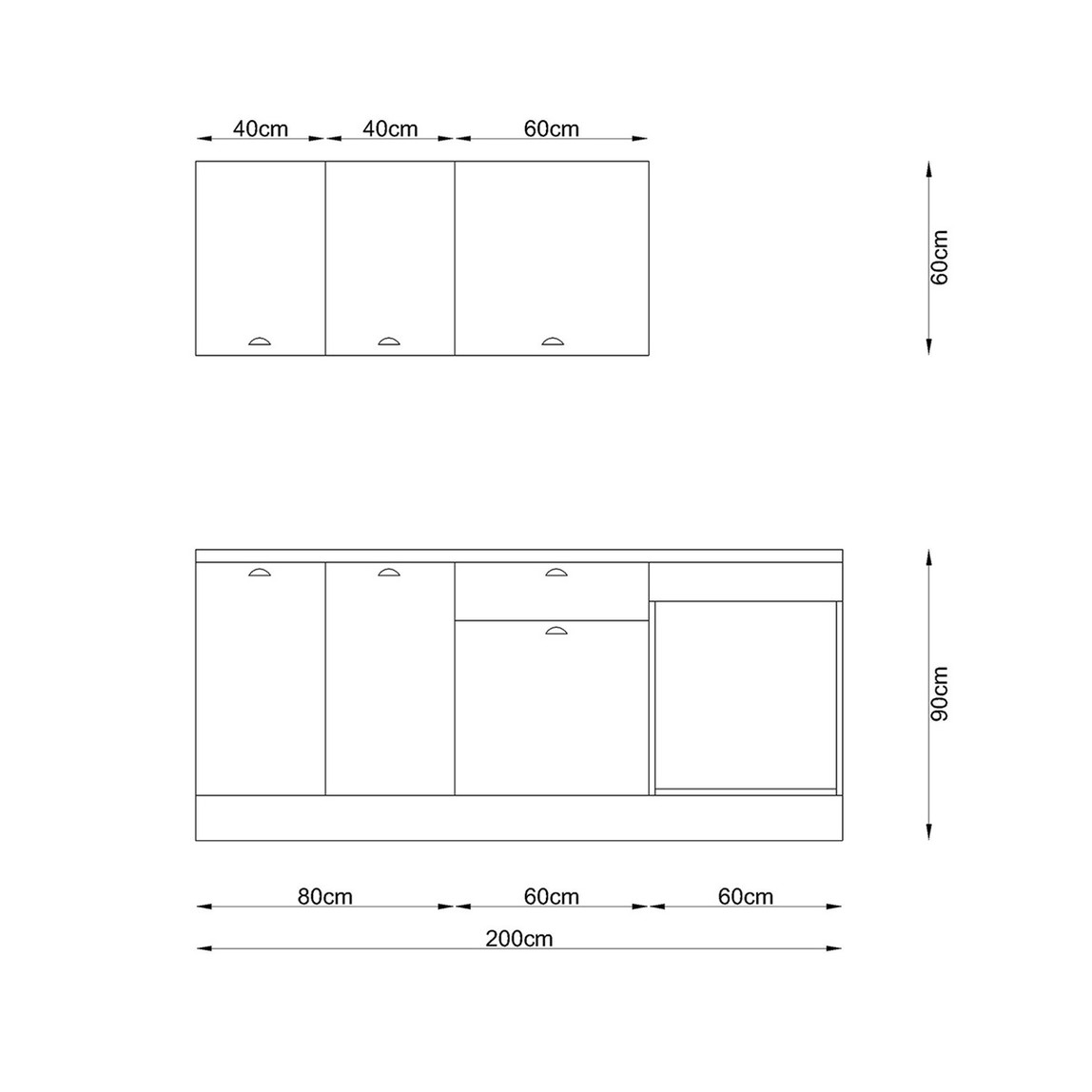    Fly Rise Mutfak Dolabı 200cm 