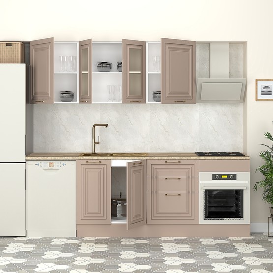 Fly Rose Mutfak Dolabı 260cm