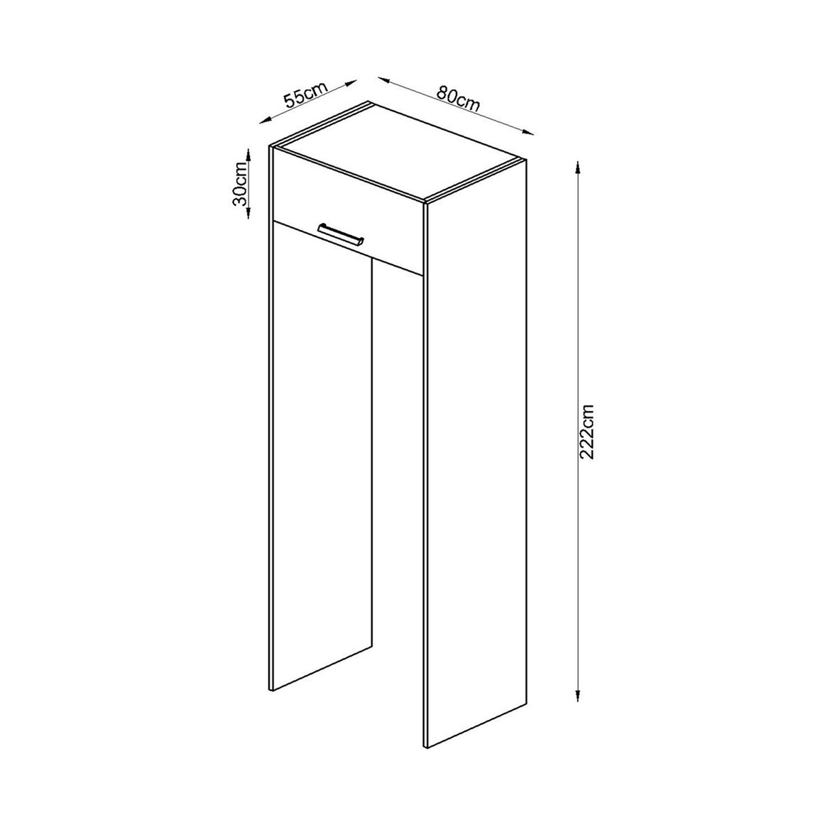    Fly Rose Buzdolabı Modülü 80cm 