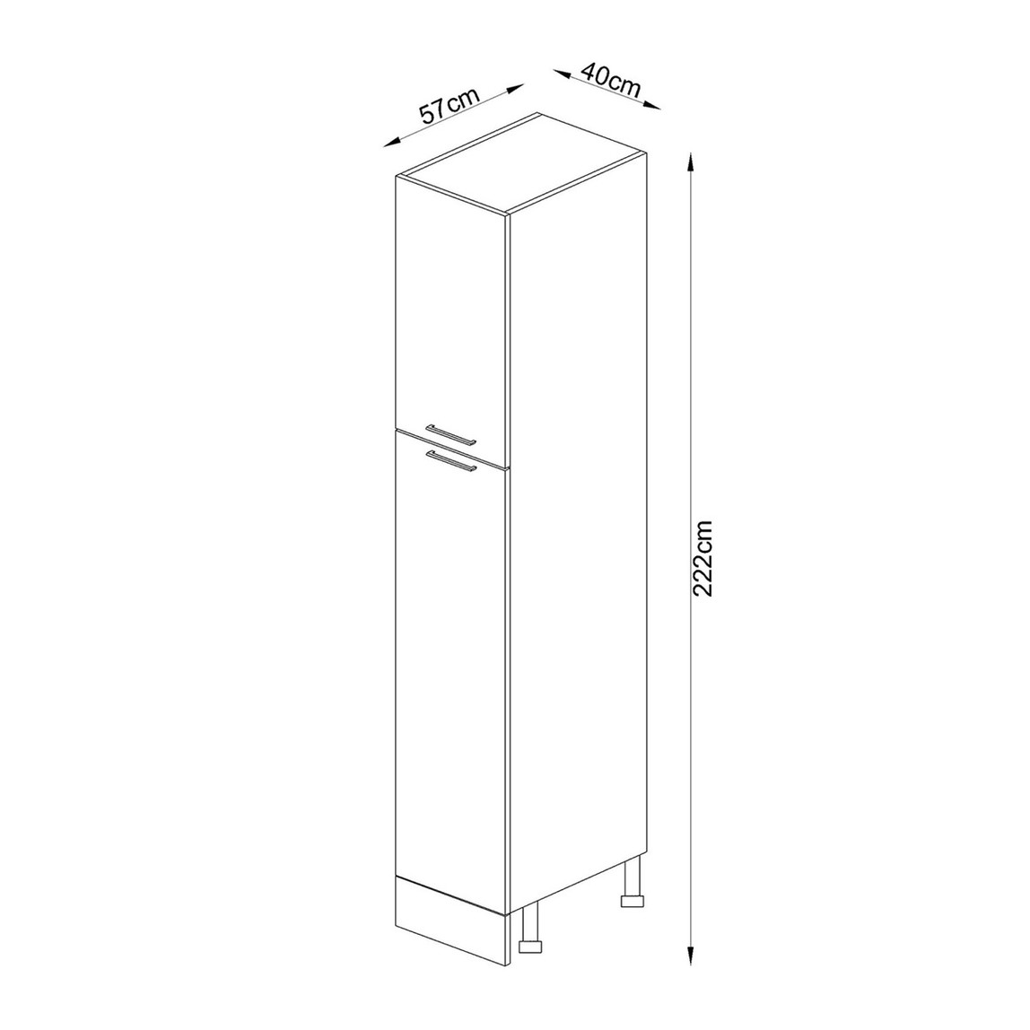    Fly Rose Kiler Boy Dolabı 40cm 