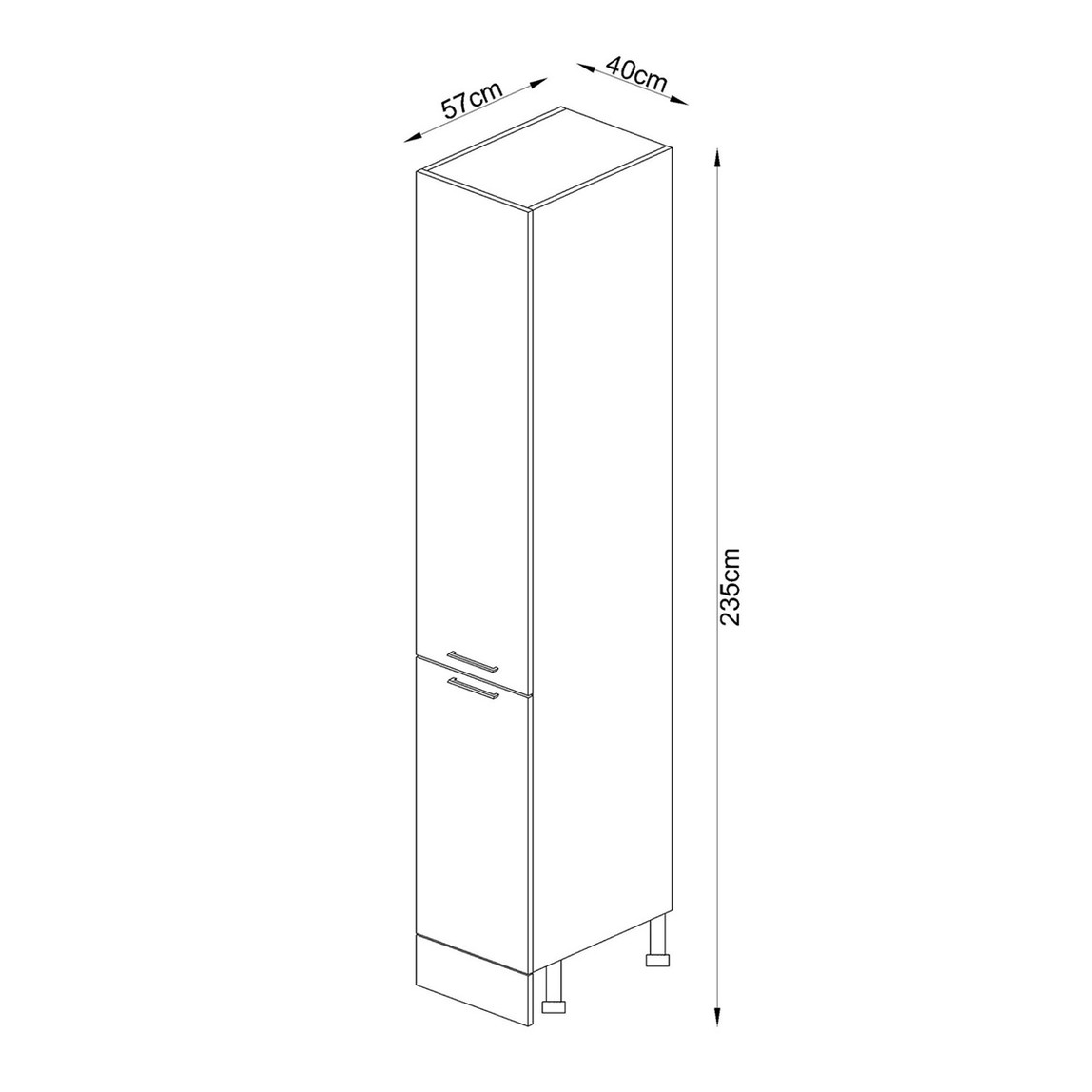    Fly Liora Boy Dolabı 40cm 