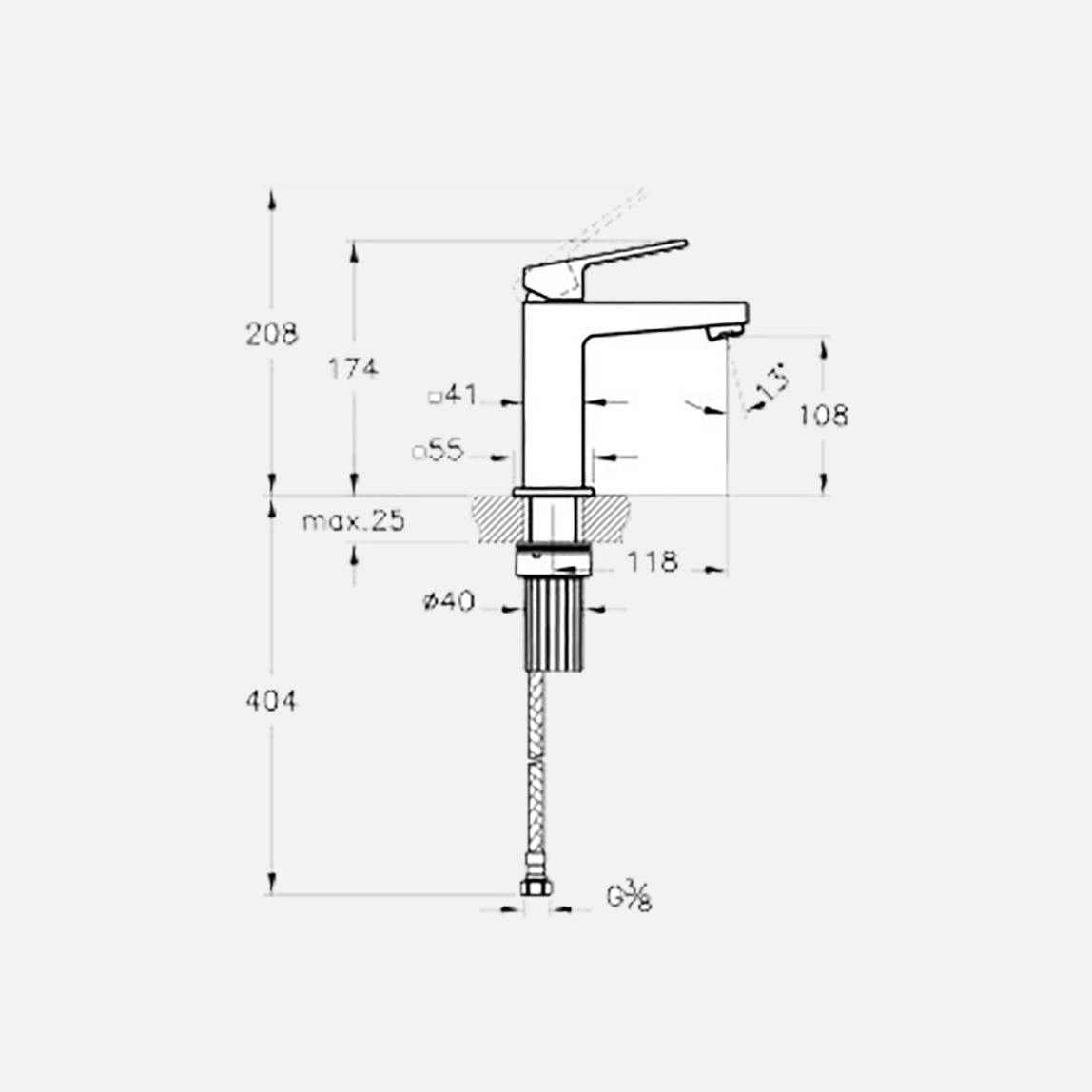    Artema Minimax Square Lavabo Bataryası 