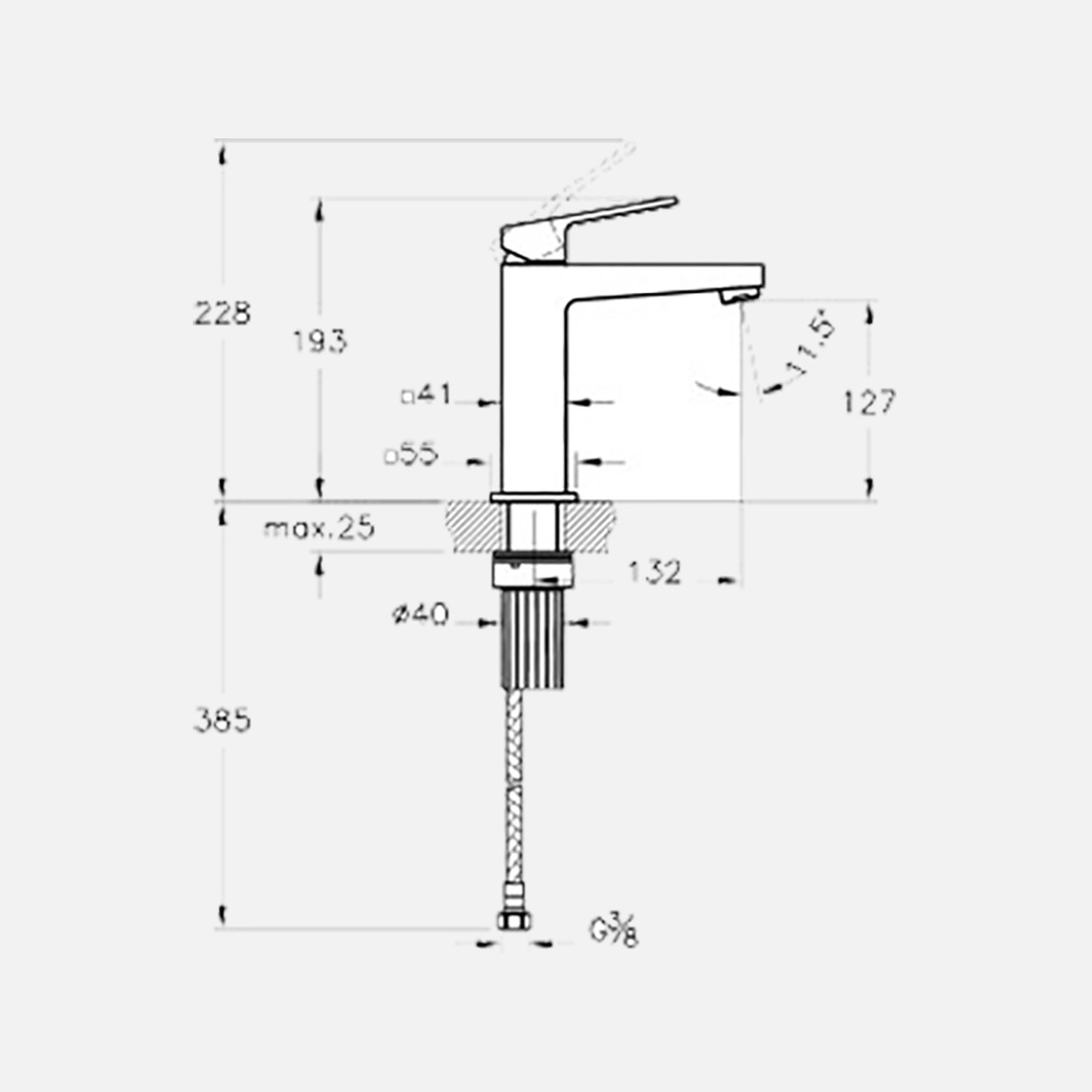    Artema Minimax Square Yüksek Lavabo Bataryası 