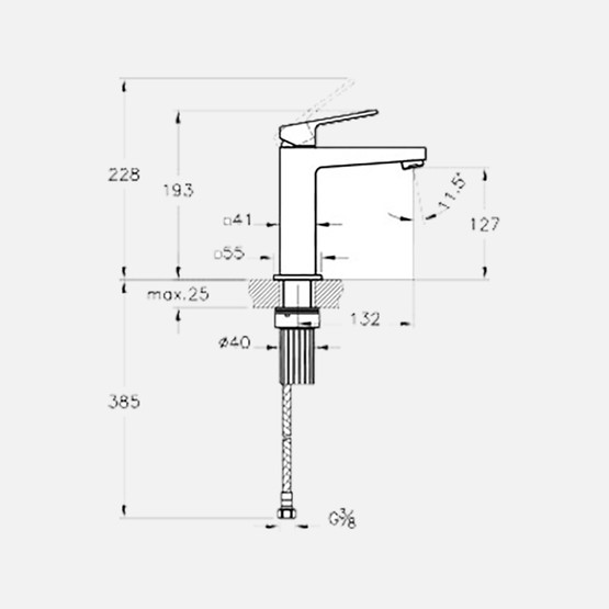 Artema Minimax Square Yüksek Lavabo Bataryası