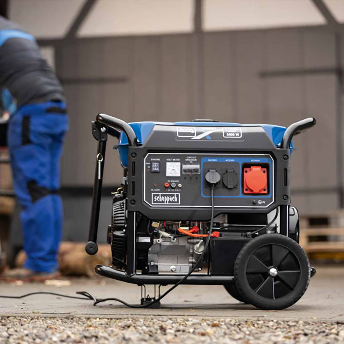    Scheppach SG7100x 5,5kw Benzinli Trifaze Jeneratör 