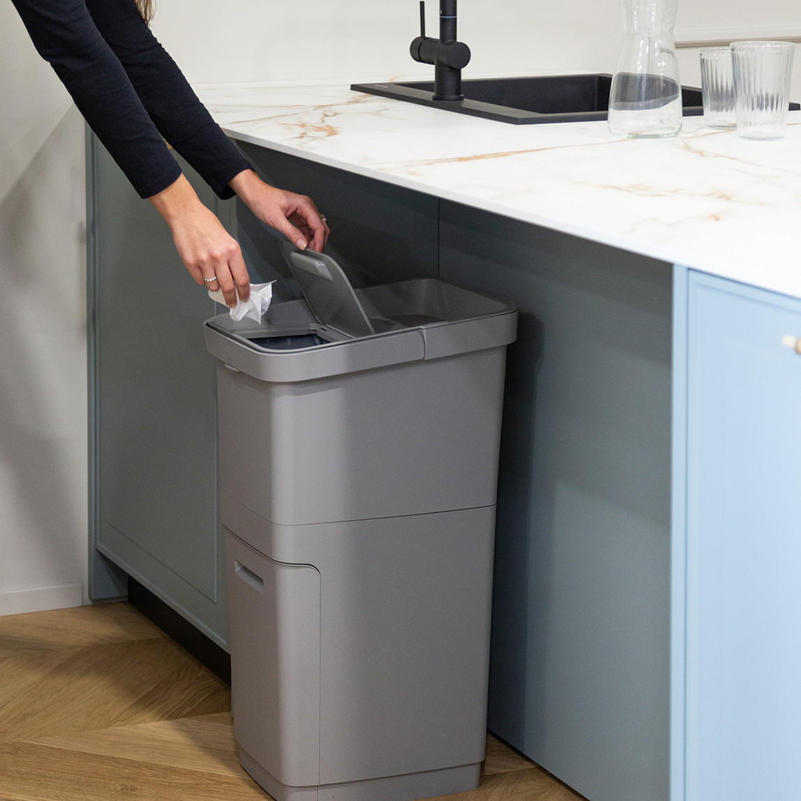    Stoccolma Towerbin 2 Bölmeli Modüler Çöp Kovası 