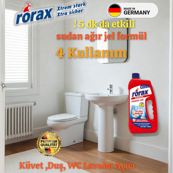 Rorax Koku Giderici Güçlü Lavabo Açıcı Jel