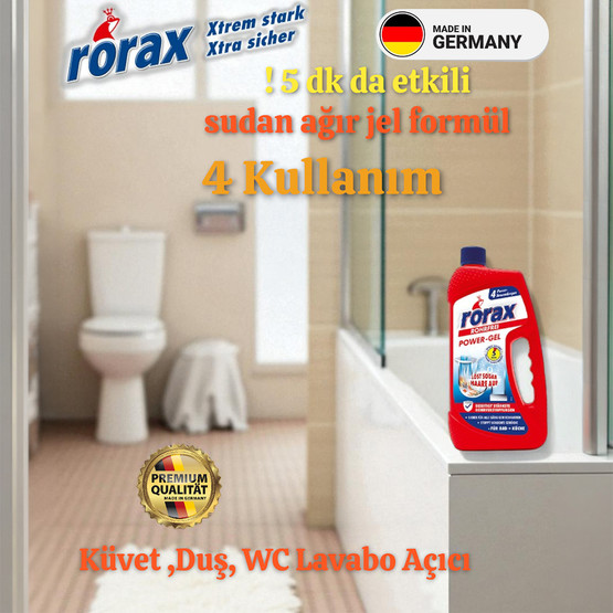 Rorax Koku Giderici Güçlü Lavabo Açıcı Jel