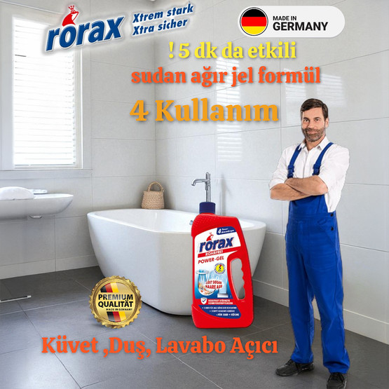 Rorax Koku Giderici Güçlü Lavabo Açıcı Jel