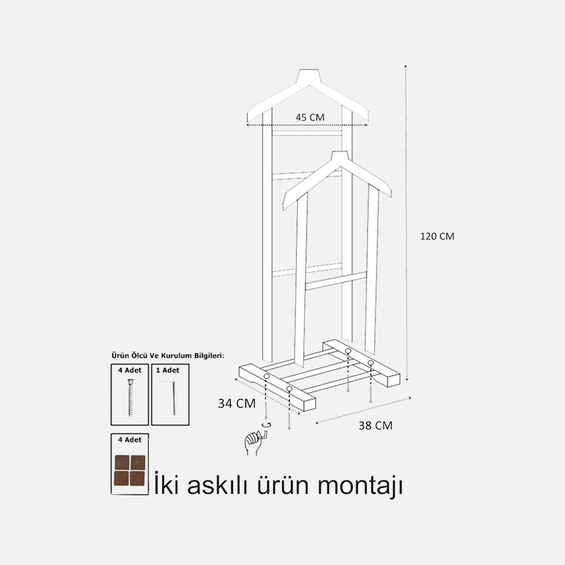    Eldoctc Çift Tepeli Dilsiz Uşak Ceviz 