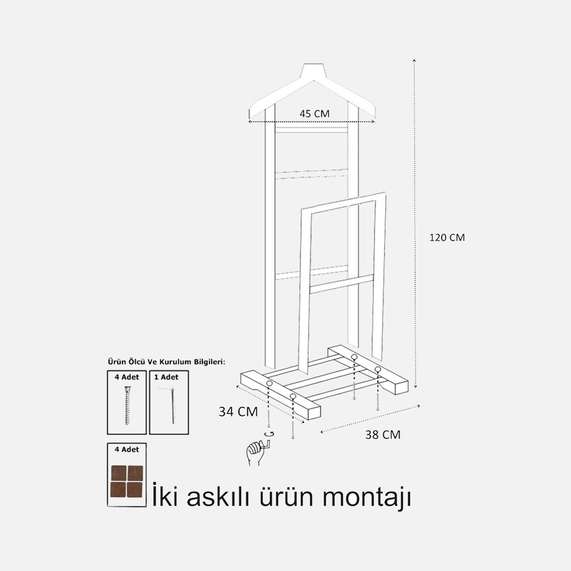    Eldoihc İkili Dilsiz Uşak Natural 