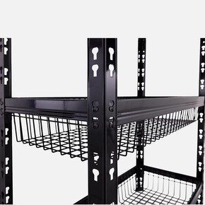 Trestles 3 Raflı 2 Sepetli Metal Raf Antrasit 90x40x180 cm