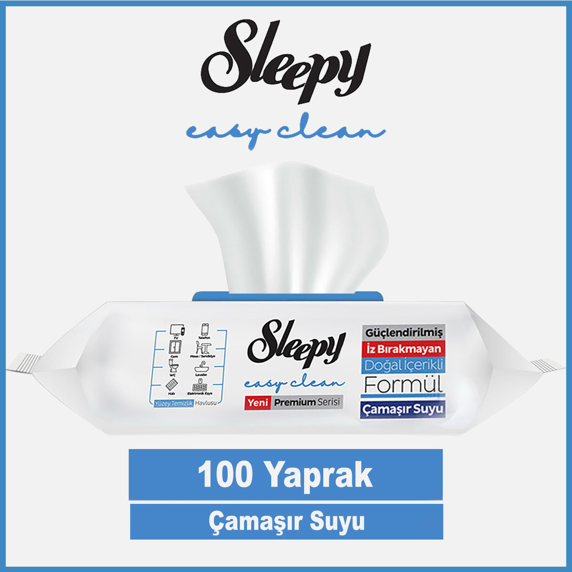    Sleepy Easy Clean Yüzey Temizlik Havlusu Çamaşır Suyu 