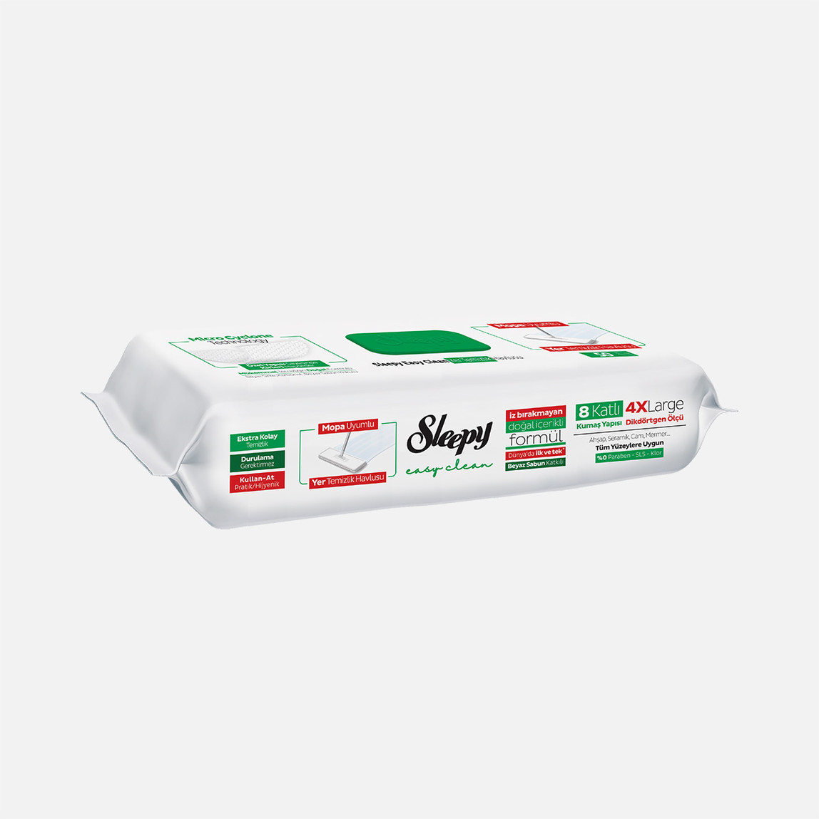    Sleepy Easy Clean Yer Temizlik Havlusu Beyaz Sabun 