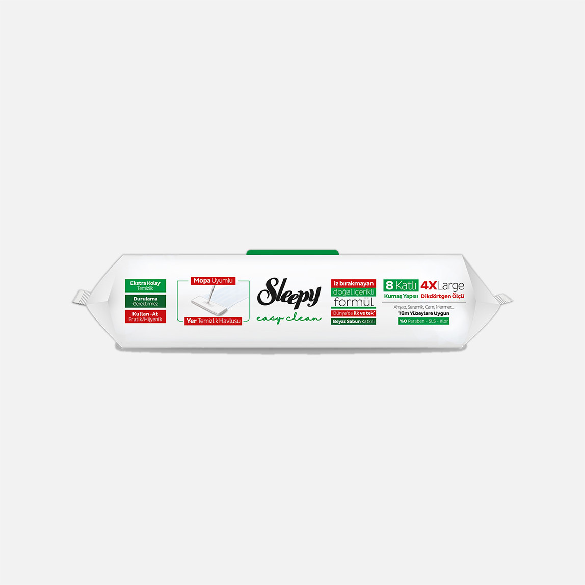    Sleepy Easy Clean Yer Temizlik Havlusu Beyaz Sabun 