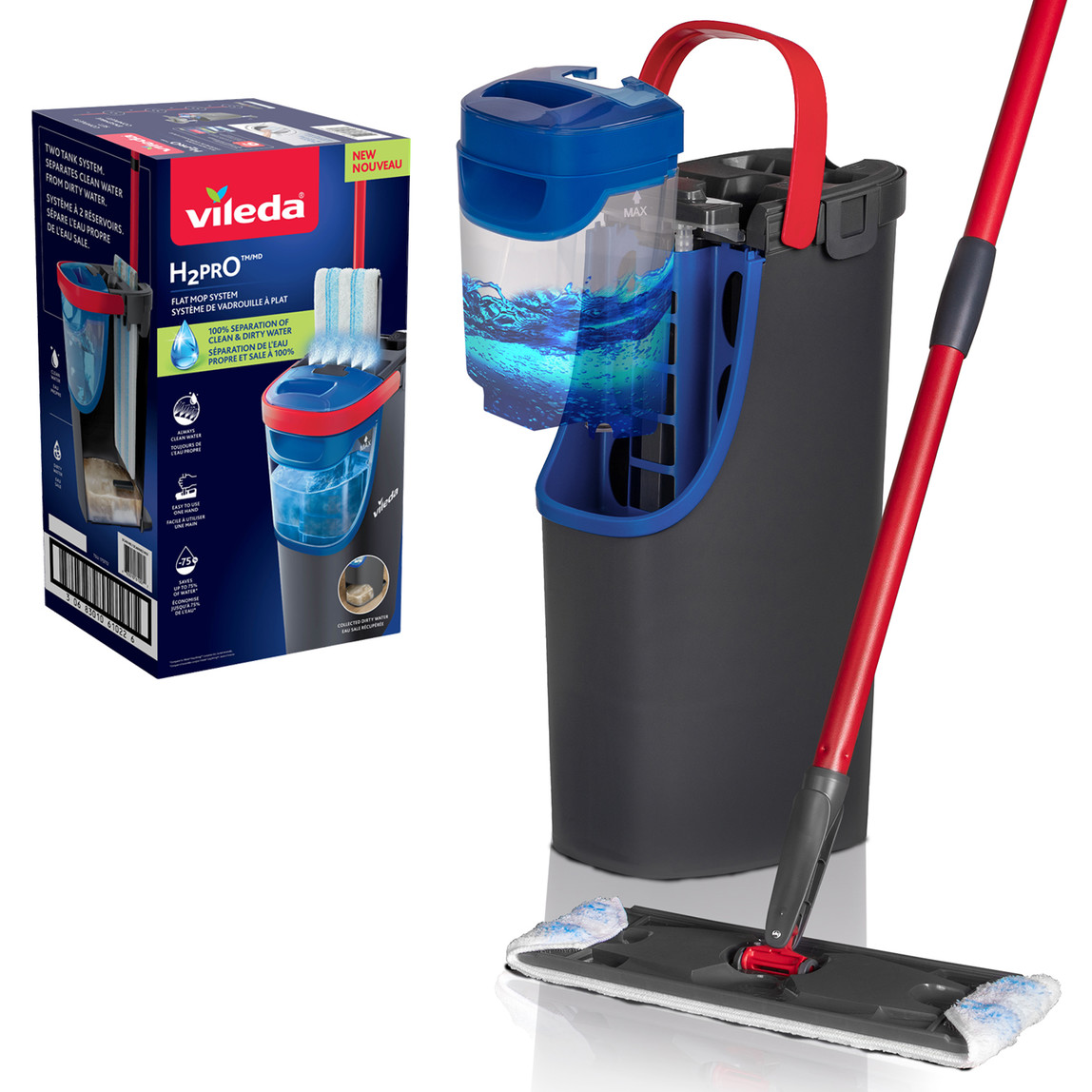    Vileda H2 Pro Flat Mop 