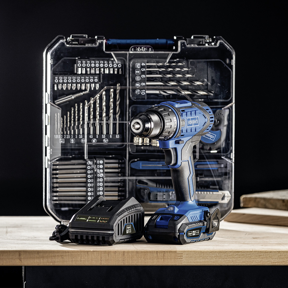    Scheppach C-DTB74/1-X 20V 2x2AH Akülü Vidalama (74 Parça Aksesuar Seti Dahildir) 