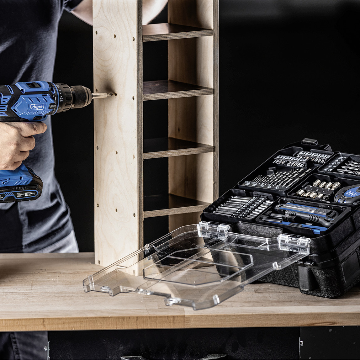    Scheppach C-DTB74/1-X 20V 2x2AH Akülü Vidalama (74 Parça Aksesuar Seti Dahildir) 