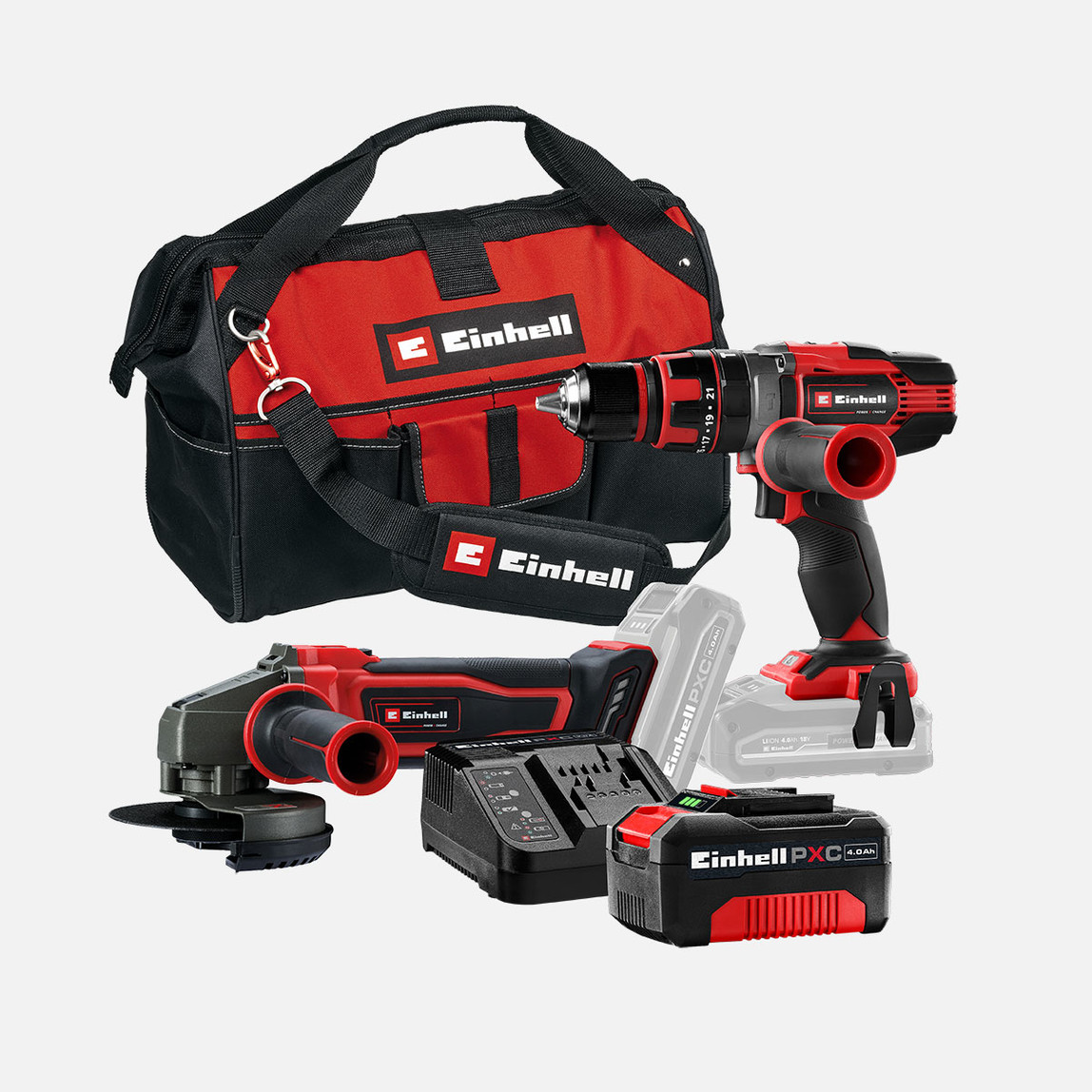    Einhell 2'li Akülü Vidalama ve Taşlama Makine Seti 