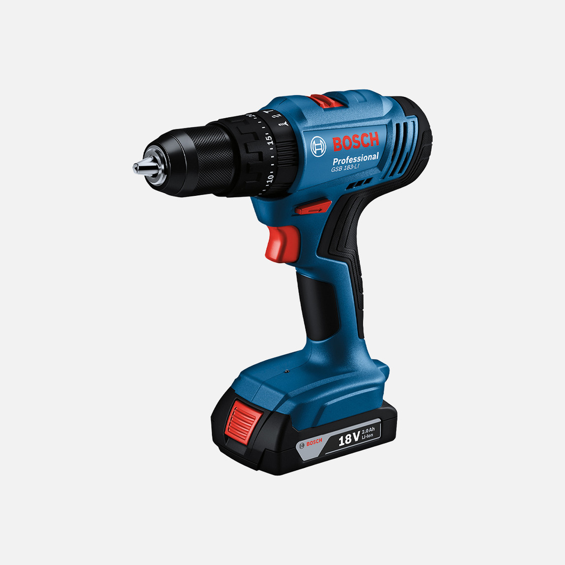    Bosch GSB 183-Lİ Darbeli Matkap (2.0 Ah Akü ve 41 Parça Aksesuar Setli) 