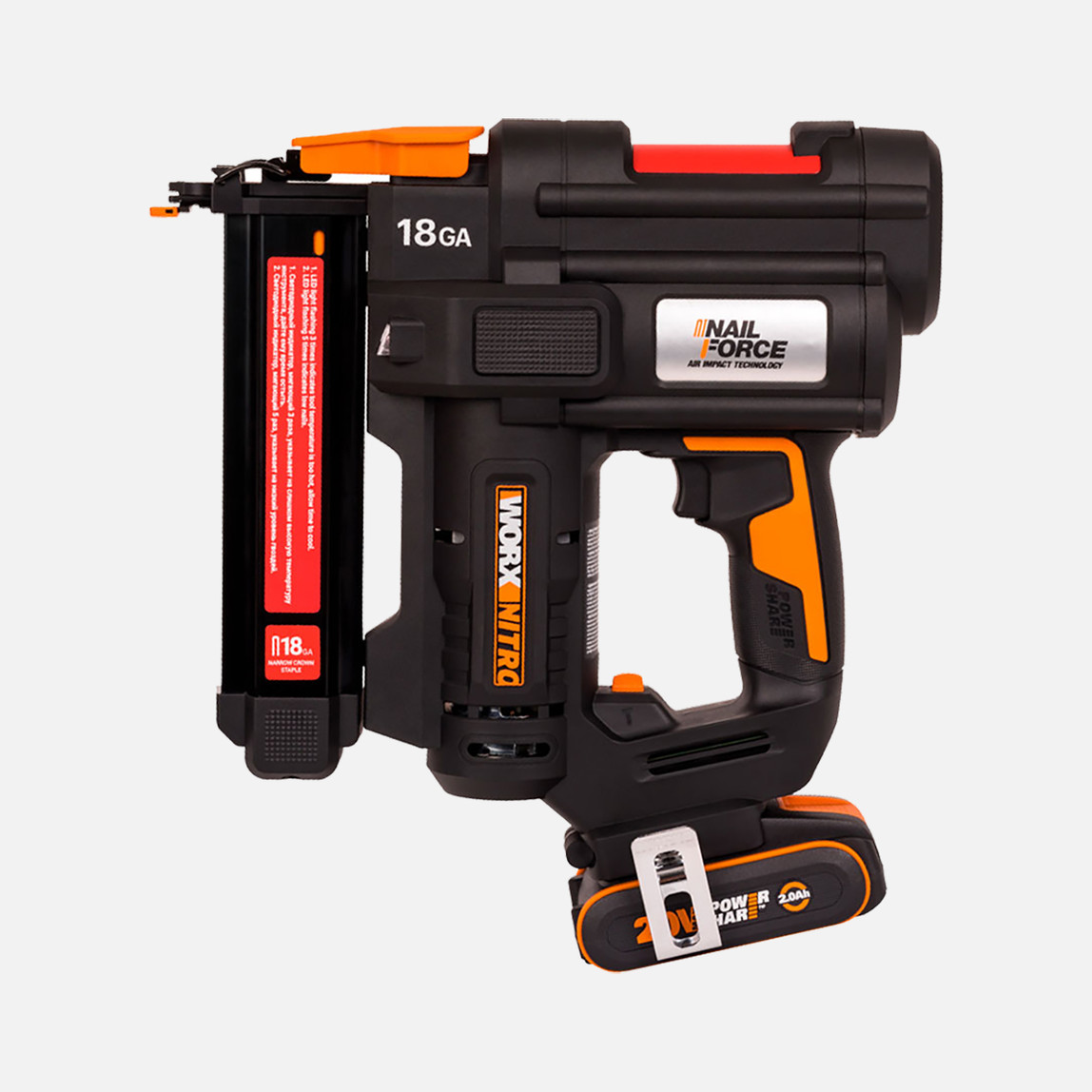    WORX WX844 20Volt/2.0Ah Li-ion 16-40mm Profesyonel Şarjlı Zımba Makinesi + 2700 Adet Yedek Zımba  