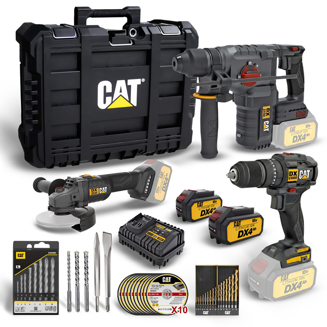    Cat DXK302 DX1010 + DX2150 + DX3131 3 Parça Kombo Set + 39 Parça Aksesuar Seti 