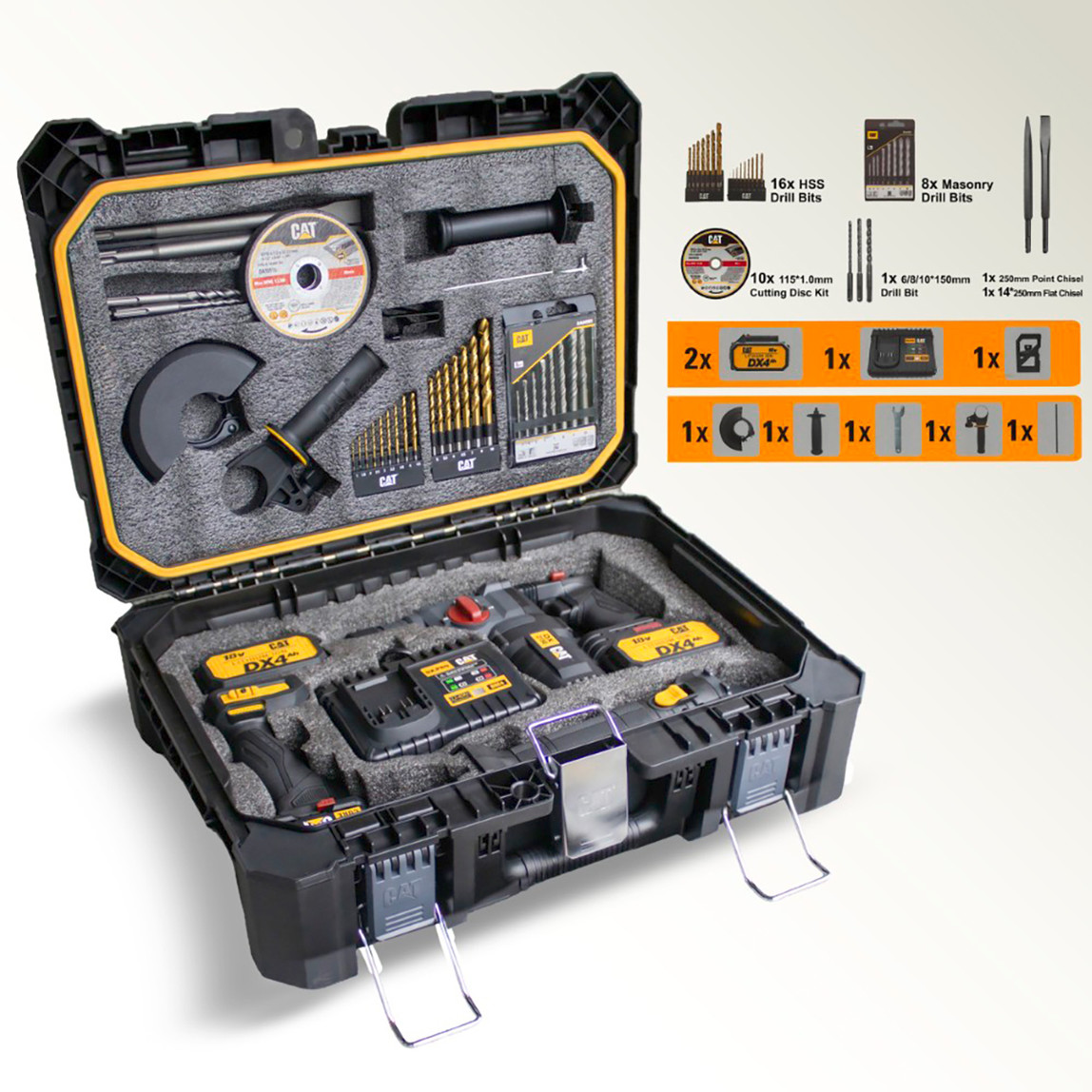    Cat DXK302 DX1010 + DX2150 + DX3131 3 Parça Kombo Set + 39 Parça Aksesuar Seti 