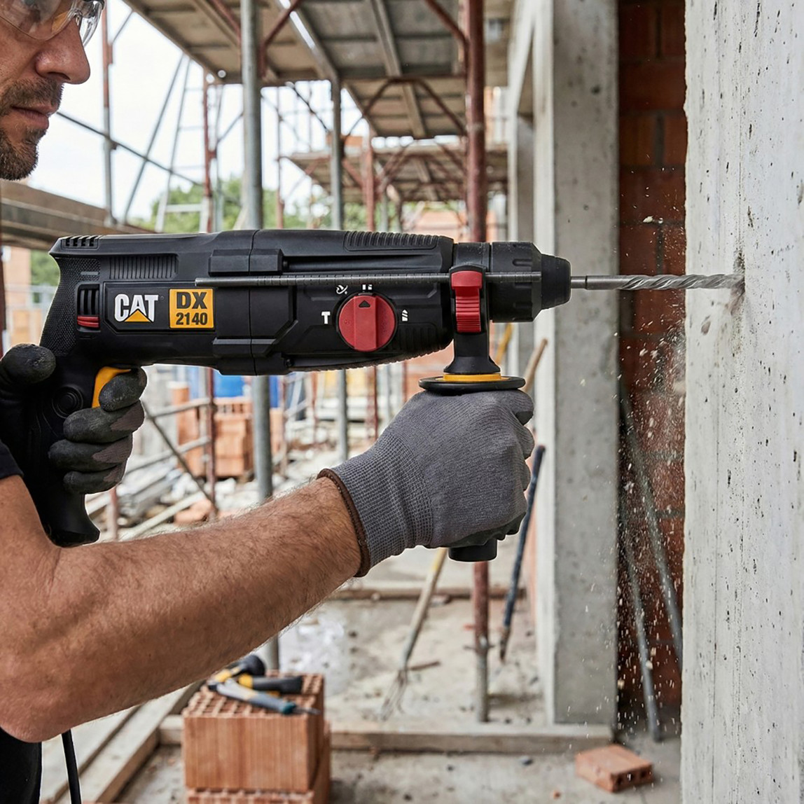    Cat DX2140.1 800Watt 3.0J 26MM SDS-Plus Profesyonel Kırıcı/Delici + 1 Ad Delici 3 Ad Kırıcı Uç 