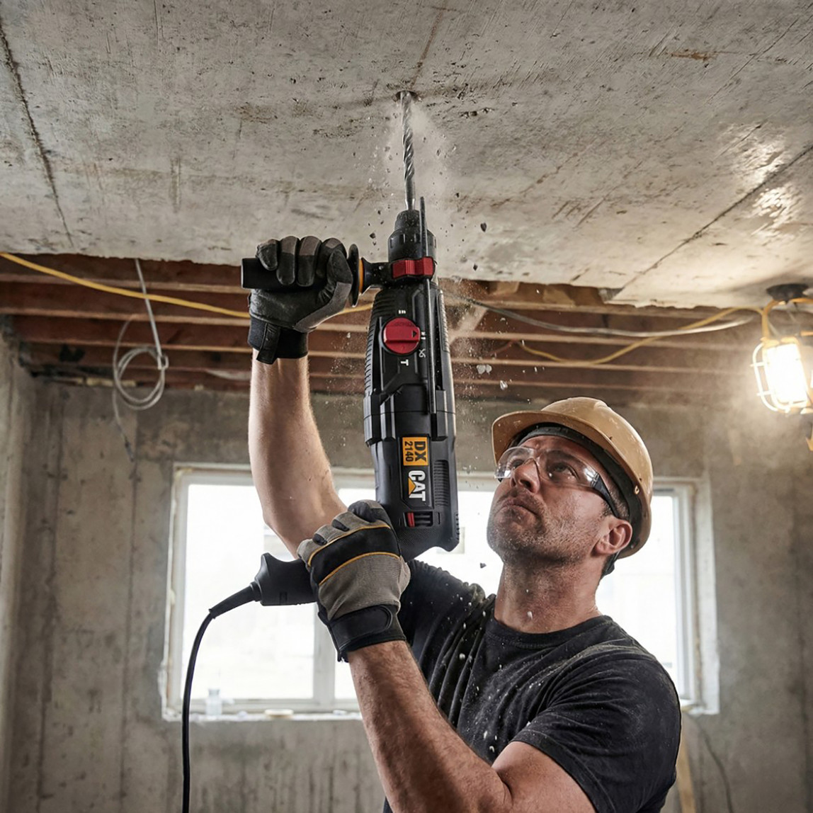    Cat DX2140.1 800Watt 3.0J 26MM SDS-Plus Profesyonel Kırıcı/Delici + 1 Ad Delici 3 Ad Kırıcı Uç 