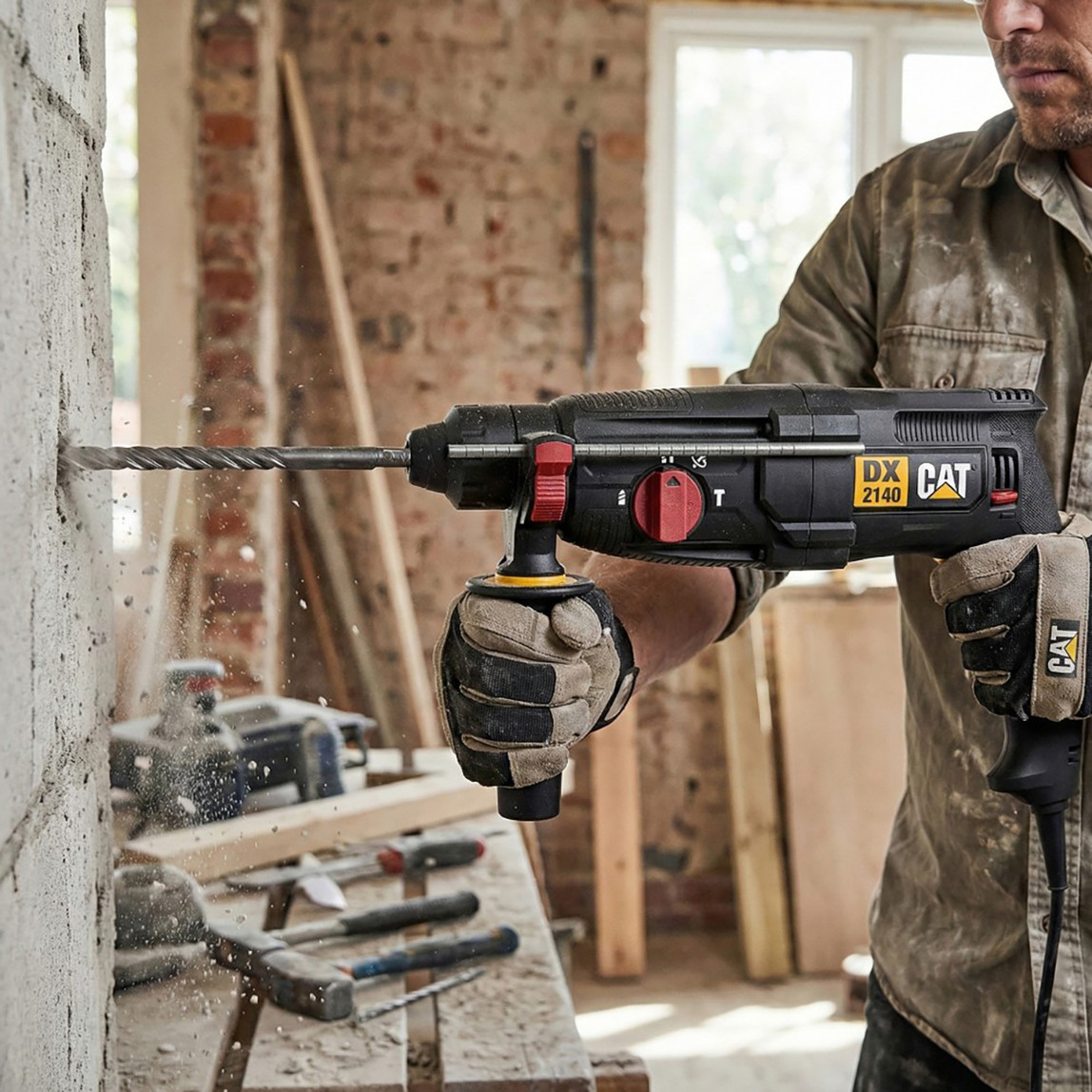    Cat DX2140.1 800Watt 3.0J 26MM SDS-Plus Profesyonel Kırıcı/Delici + 1 Ad Delici 3 Ad Kırıcı Uç 