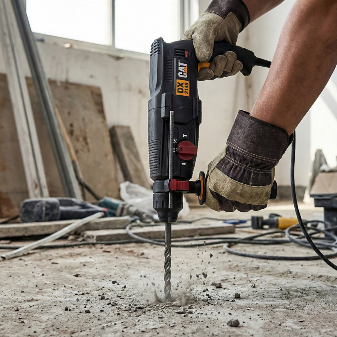    Cat DX2140.1 800Watt 3.0J 26MM SDS-Plus Profesyonel Kırıcı/Delici + 1 Ad Delici 3 Ad Kırıcı Uç 